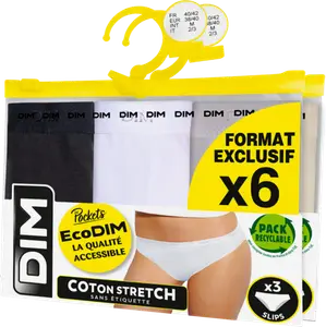 LOT DE 6 SLIPS POCKET ECODIM