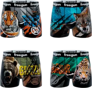 LOT DE 4 BOXERS HOMME - FREEGUN