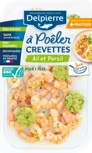 Crevettes ASC Ail et Persil à Poêler - DELPIERRE