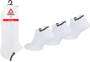 LOT DE 3 PAIRES DE CHAUSSETTE COURTES HOMME OU FEMME - REEBOK