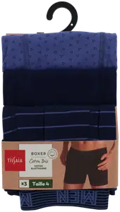 LOT DE 3 BOXERS HOMME BIO - TISSAIA