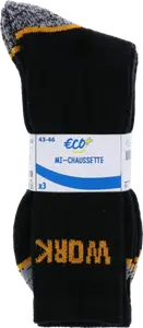 LOT DE 3 PAIRES DE CHAUSSETTES DE TRAVAIL - ECO+