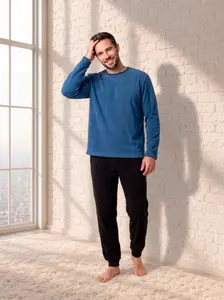 PYJAMA LONG POLAIRE HOMME - TISSAIA BASICS
