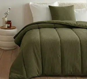 COUETTE VELOURS CÔTELÉ 240X220 CM - TISSAIA