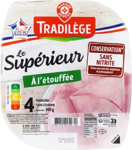 JAMBON CUIT QUALITÉ SUPÉRIEURE SANS COUENNE CONSERVATION SANS NITRITE - TRADILÈGE