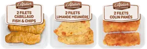 SUR LES PRODUITS PRÉSENTS EN MAGASIN DE LA GAMME "POISSONS PANÉS L'ATELIER POISSONNERIE".