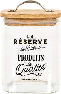 BOCAL CARRÉ HAUT AVEC COUVERCLE "BISTROT" 0,7L - COOK CONCEPT
