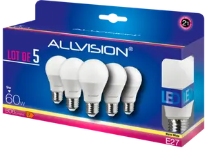 LOT DE 5 AMPOULES LED SPHÈRES - ALLVISION
