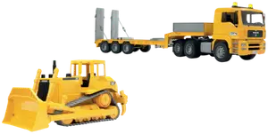 3. CAMION DE TRANSPORT AVEC BULLDOZER 4. MANITOU TÉLESCOPIQUE - BRUDER