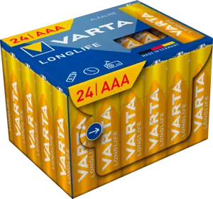 Lot de 24 piles alcalines "Longlife" - VARTA