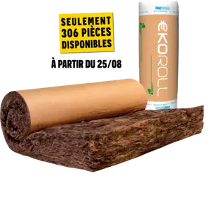 ROULEAU DE LAINE DE VERRE "EKOROLL 040 KRAFT 200 mm" - KNAUF INSULATION