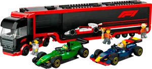 1. Camion de F1® avec voitures de F1® RB20 et AMR24 2. L'AVION DE LIGNE - LEGO