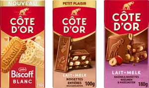 SUR LES PRODUITS PRÉSENTS EN MAGASIN DE LA GAMME TABLETTES "CÔTE D'OR"