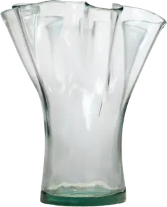 VASE "ARTESANIA" TRANSPARENT 23CM - VIDRIOS RECICLADOS SAN MIGUEL