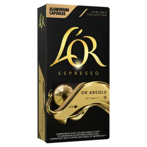 L'Or Espresso Café Or Absolu intensité 9 x10 capsules 52g