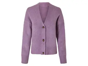 Cardigan en tricot pour femme, avec poignets et bas côtelés.