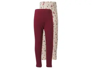 Lot de 2 leggings thermiques petite fille