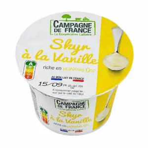 Yaourt Skyr vanille 150g - CAMPAGNE DE France