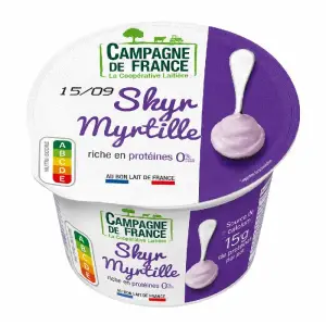 Yaourt Skyr myrtille 150g - CAMPAGNE DE France