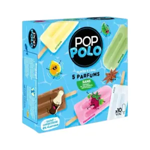 Glace à l'eau 5 parfums x10 - POP POLO