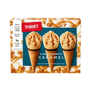 6 mini cornets caramel 270g - THIRIET