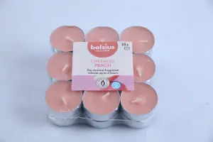 Pack de bougies parfumees bolsius senteur peche