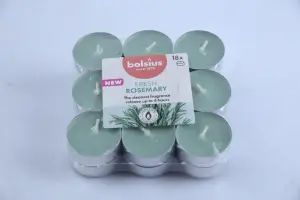 Pack de bougies parfumees bolsius senteur romarin
