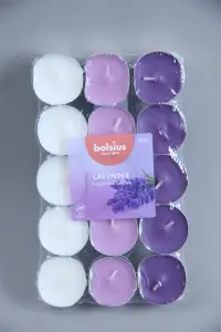 Pack de 15 bougies parfumees bolsius senteur lava