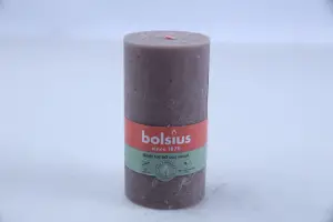 Bougies rustique bolsius taupe rustique