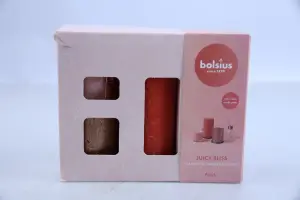 Coffret Cadeau Bougies Parfumées Bolsius Senteur Pêche – Idée Cadeau Élégante et Parfum Fruité