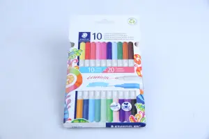 Feutres Double Pointe 2 Couleurs – Pack de 10 – Créativité et Polyvalence