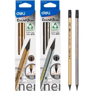 Crayon graphite EC018 avec gomme pack de 12