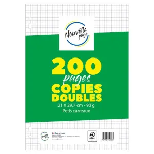 Copies doubles perforées A4 5x5 90g 200 pages