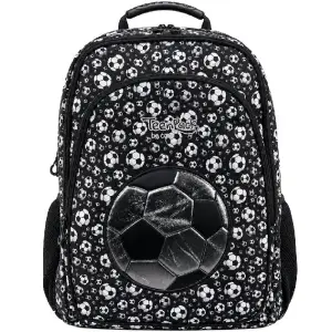 Sac à dos Garcon 45Cm 2 Zip Foot Argente Teenpack