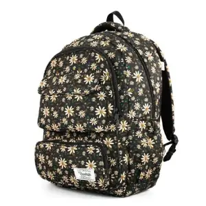 Sac à dos Junior fille 45 cm noir fleur - TEENPACK