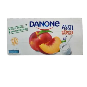 Yaourt Brassé Assil Pêche 8×110g - DANONE