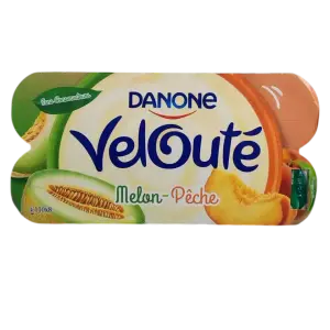 Yaourt Brassé Velouté Melon & Pêche 8×110g - DANONE