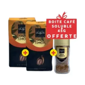 Lot Café en grains 2 x 200 g + Café soluble 45 g - JAVA TIMOR