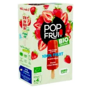 Bâtonnets fraise bio 4 x 70 g - POP FRUIT