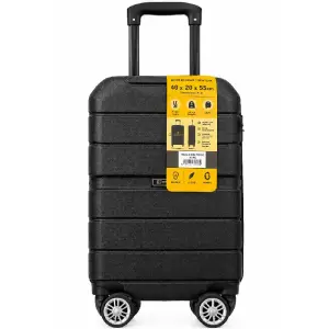 Valise cabine RYR ABS Najem noire 40x20x25 cm