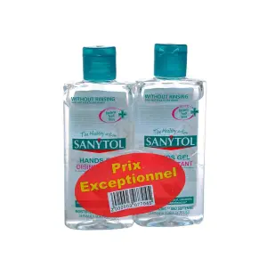 Gel main désinfectant 1+1 gratuit 2x75ml - SANYTOL