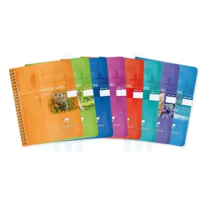 Cahier de texte à spirale A5 grands carreaux séyès 148 pages 90g -CLAIREFONTAINE