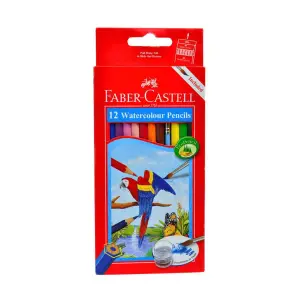 Etui de 12 Crayons de Couleur aquarelle + 1 Pinceau Offert - FABER-CASTELL
