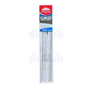 Double décimètre transparente géometric 20 cm - MAPED