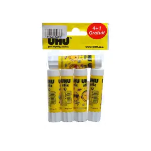 Bâton de colle stic n°9 4+1 gratuit x8,2g - UHU