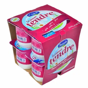 Yaourt brassé nature sucré Tendre 8x110g - JAOUDA