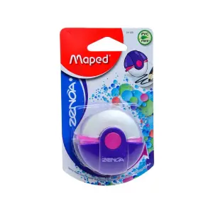 Gomme ronde blanche Zenoa sous blister - MAPED