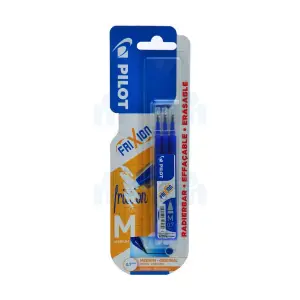 Recharge bleu pour roller effaçable pointe moyenne Frixion x3- PILOT
