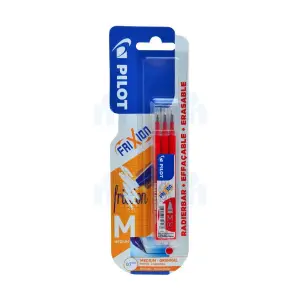 Recharge rouge pour roller effaçable pointe moyenne x3 - PILOT