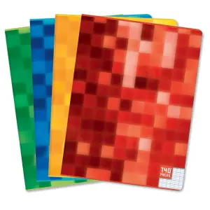 Cahier Scolaire Piqué A3 Grands Carreaux Seyès 140 Pages 24 x 32 cm 90 g - Auchan - Couleur Aléatoire